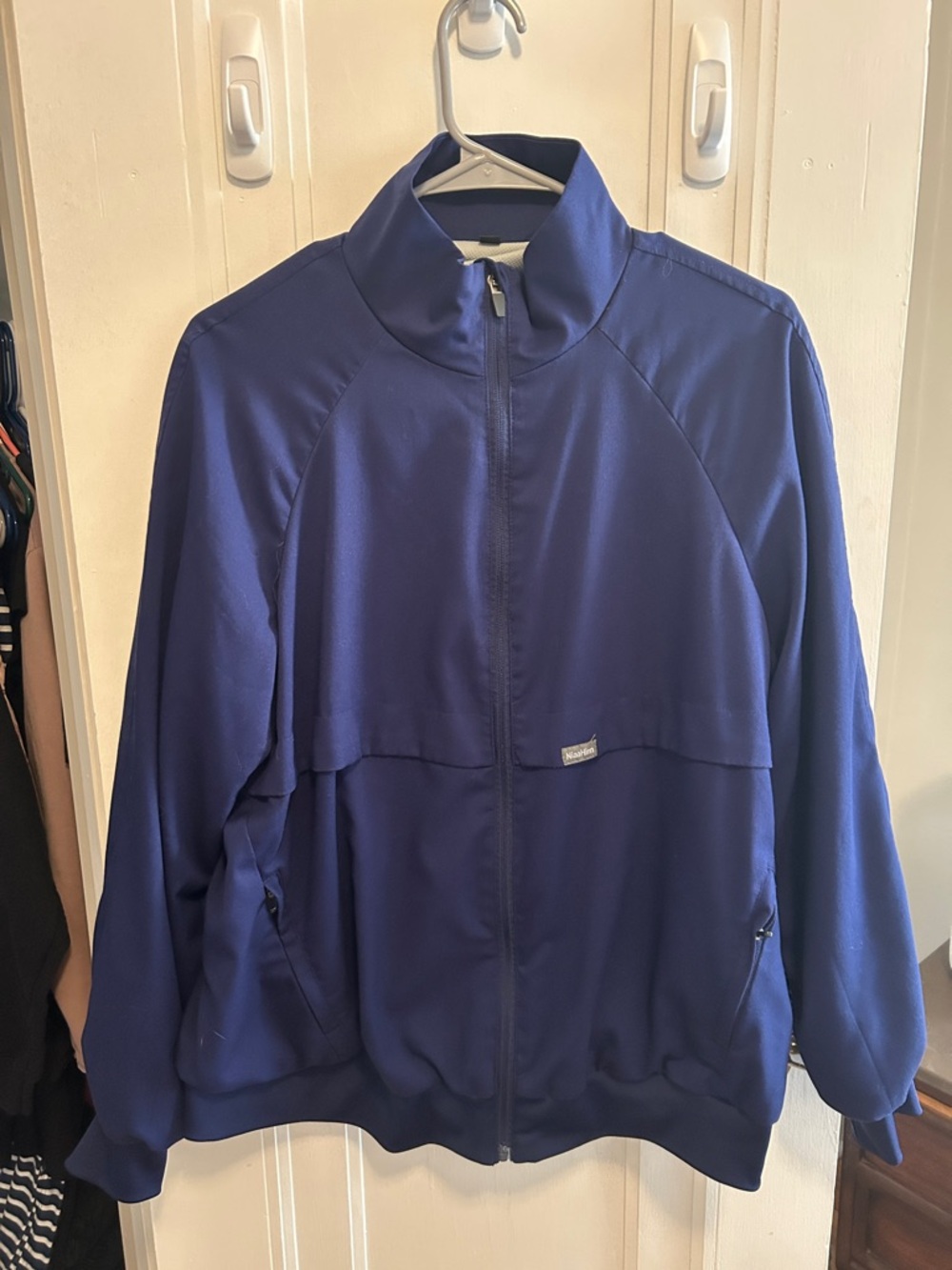 Women's Navy Blue Zip-Up Jacket